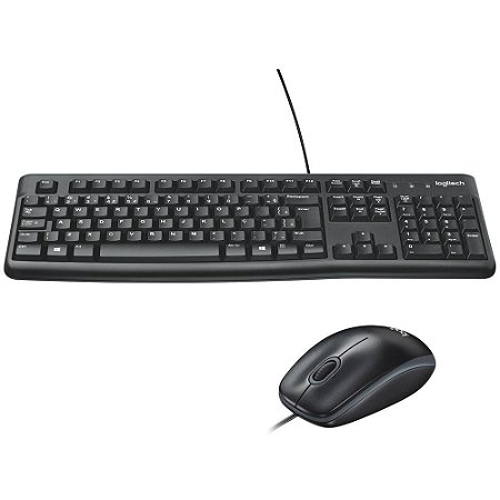 Teclado+mouse C/fio Logitech Mk120 Pt