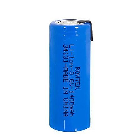 Bateria 3,6v 1500mah Li-ion C/tag Recarreg 18x50