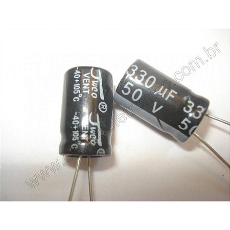 Capacitor Eletrol 330mfx50v 10x18mm 105g