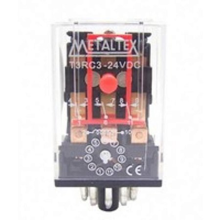 Rele 24vdc 10a 3ct Cilindro 11p Led Mtx