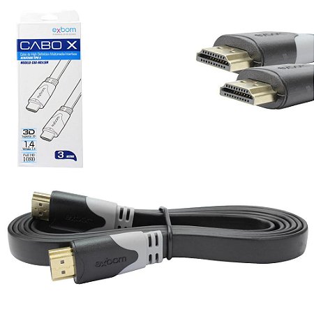 Cabo Video Hdmi X Hdmi 3mt 2.0 4k Flat