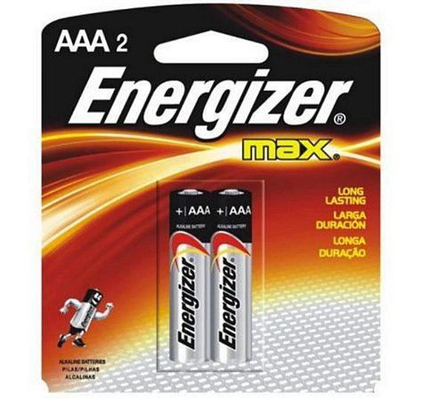 Pilha 1,5v Aaax2 Alkalina Energizer Opar