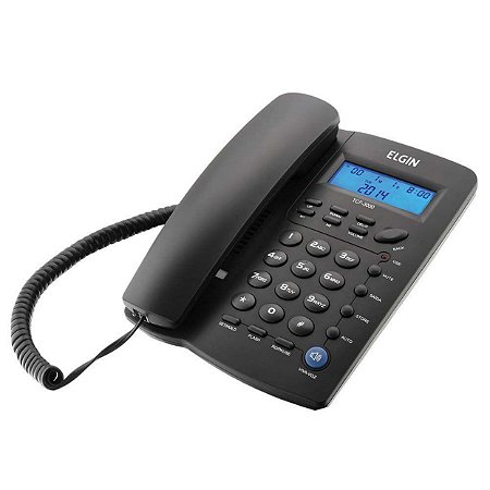 TELEFONE ELGIN C/FIO+IDC PRETO TCF3000