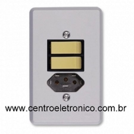 Interrup Duplo+1tomada 3p Embut 20a Cz 4x2il