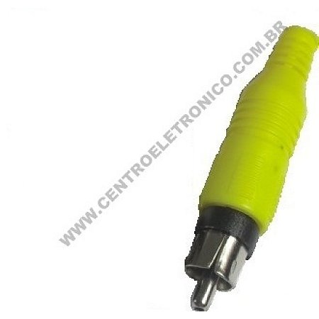 Plugue Rca Pvc Ouro 6mm Amarelo 133