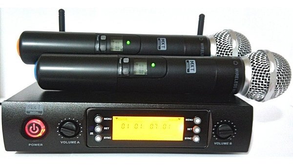 Microfone(g)mao S/fio Dig Mxt Uhf Duplo