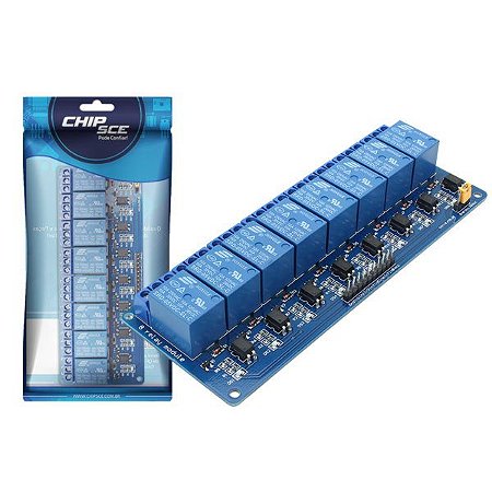 (arduino)modulo 8rele 10a+kre 8v 5v Scb