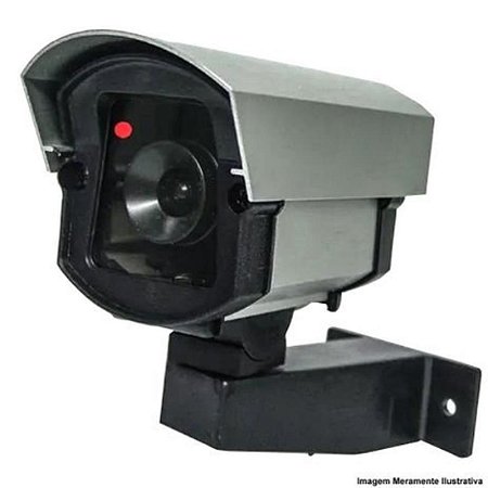 Caixa Camera Falsa Aluminio C/led 12vdc Baby