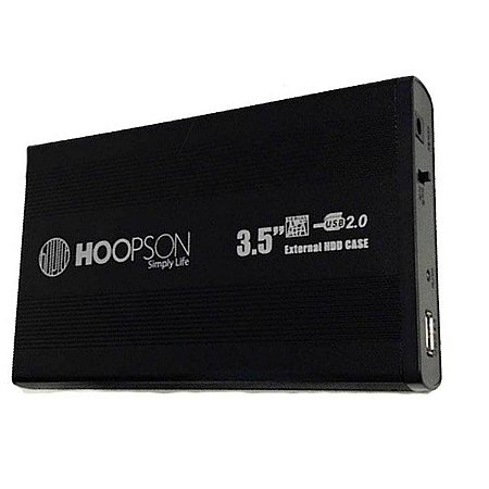 CASE HD EXTERNO USB 2.0 3,5P SATA PRETO HOOPSON CHD003