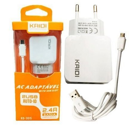 Adap(g)ac Cel 2usb 3,1a Iphone C/cabo Knup Br