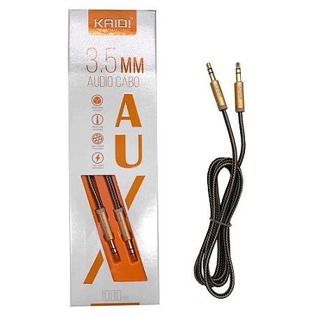 Cabo Audio 1p2st+1p2st 1mt Nylon Gold Kaidi