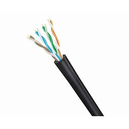 Cabo Multilan Cat6 Preto Toz Cftv/hdmi 7mm