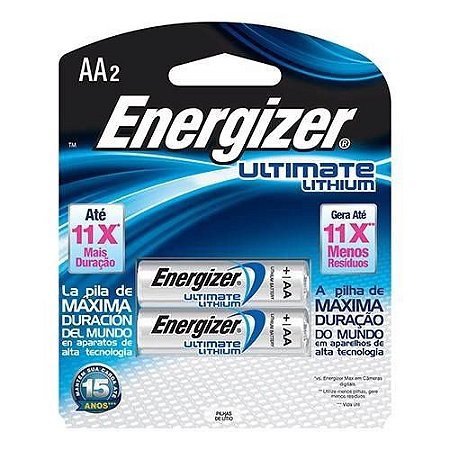 Pilha 1,5v Aax2 Lithium L92 Energizer