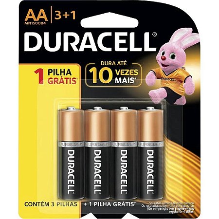 Pilha 1,5v Aax4 Alkalina Duracell C/4pc
