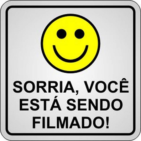 Placa Sorria Vc Filmado Aluminio 15x15cm