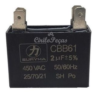 Capacitor Partida 2mfx450vac Cbb61 4t C/aba
