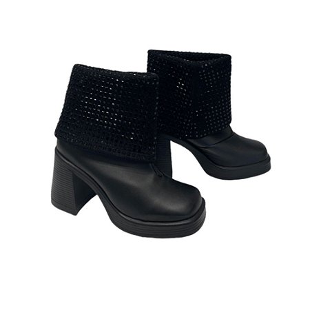 Bota Donne Matte Polaina Salto Bloco - Londres