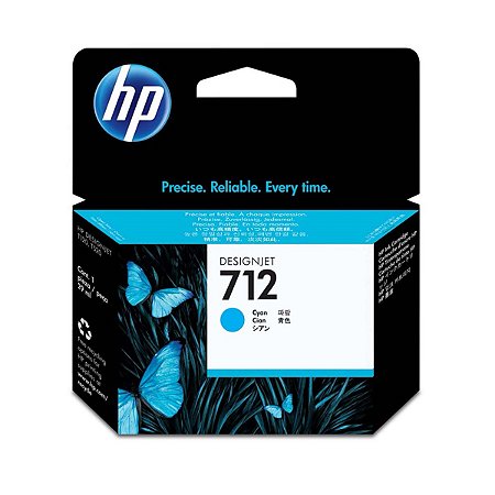 CARTUCHO DE TINTA P/ HP 712 CIANO 3ED67A | PLOTTER T250 5HB06A T650 5HB08A 5HB10A | ORIGINAL 29ML