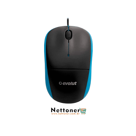 MOUSE OPTICO EVOLUT EO-102BL | AZUL | 1000 DPI | USB 1,35m | EO102 (625096)