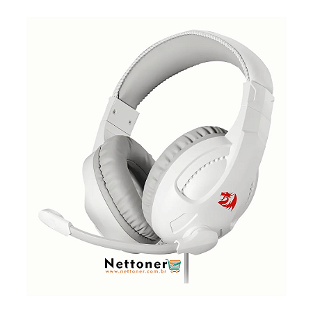 FONE DE OUVIDO GAMER C/ MIC. REDRAGON H211W-RGB CRONUS GAMING RGB USB + 3,5mm BRANCO (718822)