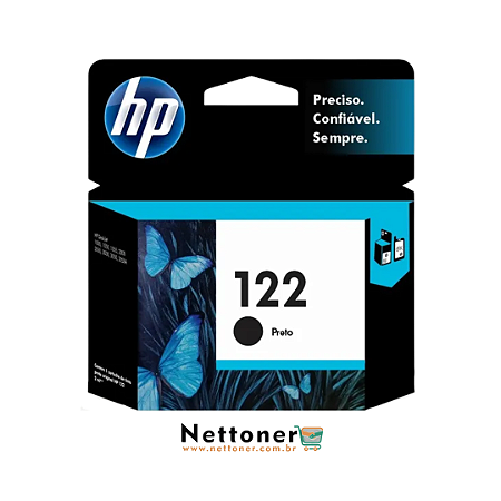 CART. DE TINTA P/ IMP HP 122 BLACK CH561HB