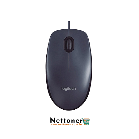 MOUSE LOGITECH M90 PRETO | COM FIO 1,80m
