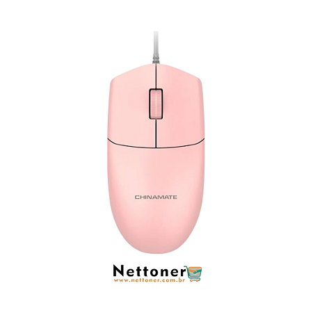 MOUSE OPTICO CHINAMATE CM15 ROSA | COM FIO | USB