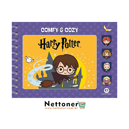 LIVRO DE COLORIR HARRY POTTER GOODS CAPA DURA HOLOGRÁFICA