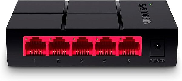 SWITCH 05 PORTAS GIGABIT DESKTOP 10/100/1000 Mbps MERCUSYS MS105G | 099619