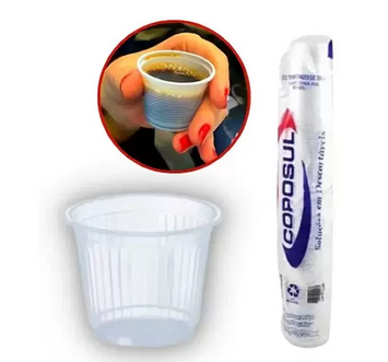 COPO DESCARTAVEL PLASTICO BRANCO 50ml C/ 100 UND COPOSUL