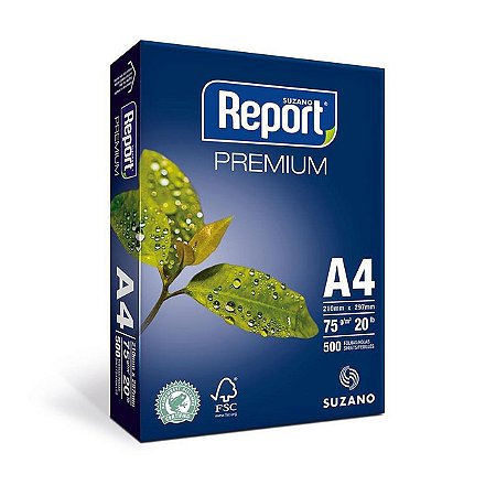 PAPEL A4 BRANCO 500F 75G REPORT PREMIUM