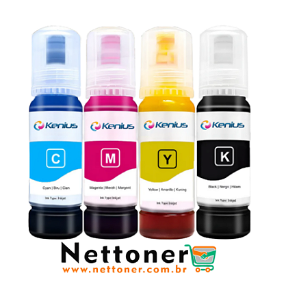 KIT REFIL DE TINTA P/ IMP EPSON T544520 - BK CY YL MG COMPATIVEL 4 CORES  (T544120 T544220 T544320 T544420 )