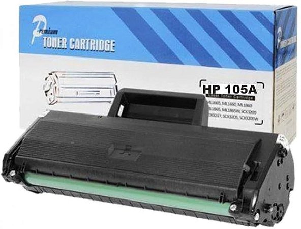 TONER P/ IMP HP 105A BLACK PREMIUM | COM CHIP | 1K | 107A | W1105A HP / F