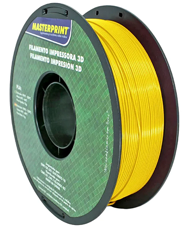 FILAMENTO PLA AMARELO 1,75mm P/ IMPRESSORA 3D ROLO 1KG