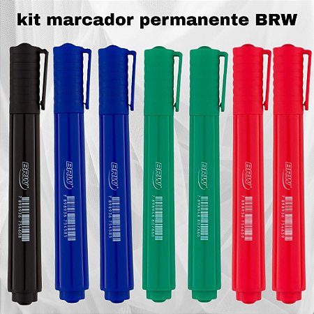 MARCADOR PERMANENTE BRW COM 7 CORES | PINCEL ATOMICO