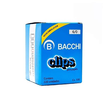 CLIPS N6/0 GALVANIZADO CX. C/220 UND BACCHI NR 6/0 | (610094)