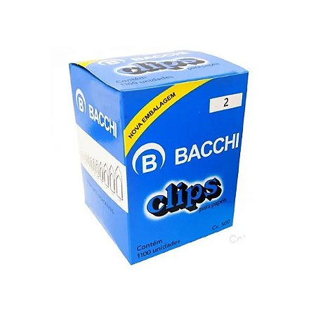 CLIPS N2 GALVANIZADO CX. C/ 1100 UND BACCHI PREMIUM NR2 | (610032)