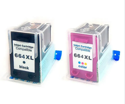 KIT COM 2 CARTUCHOS DE TINTA P/ IMP HP 664XL, PRETO E COLORIDO *ATUALIZADO* MICROJET