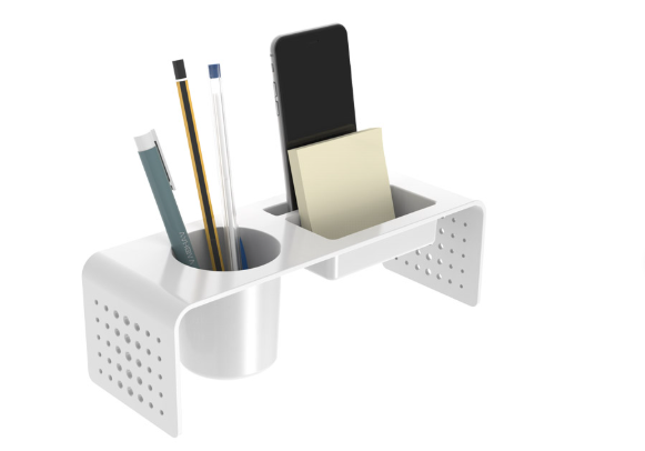 ORGANIZADOR DE MESA, PORTA CANETAS, CLIPS, LAPIS MULTI PRIME BRANCO - MAXCRIL