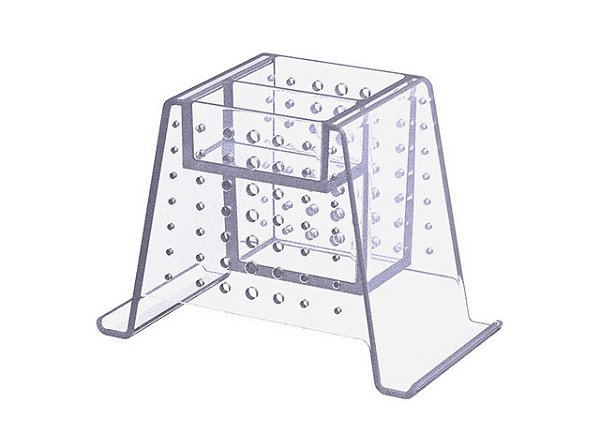 ORGANIZADOR DE MESA, PORTA CANETAS, CLIPS E CELULAR, PRIME CRISTAL - MAXCRIL