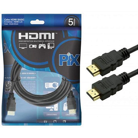 CABO HDMI 1.4 5 METROS 4K PIX GOLD | 018-0514