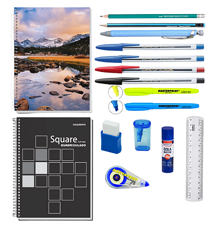 KIT DE MATERIAL ESCOLAR 2026 AZ | CD 20M – ENSINO MEDIO (1º ao 3º ano)