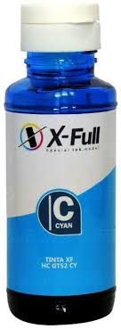 REFIL DE TINTA COMPATÍVEL GT52 CIANO CORANTE X-FULL 70ML | M0H54AL GT52 GT 52 CYANO