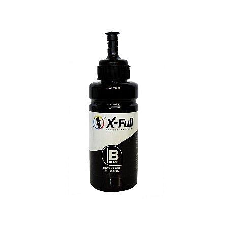 REFIL DE TINTA COMPATÍVEL EPSON T664 PRETO CORANTE X-FULL 100ML | T664120AL L200 L355 L365 L455 L555 BLACK