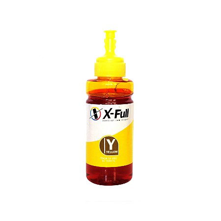 REFIL DE TINTA COMPATÍVEL EPSON T664 AMARELO CORANTE X-FULL 100ML | T664120AL L200 L355 L365 L455 L555 YELLOW