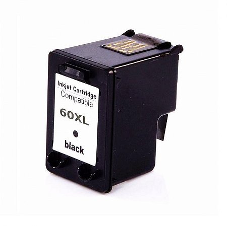 CARTUCHO DE TINTA COMPATÍVEL COM HP 60XL PRETO 13ML | CC641WB | BLACK | F4224 | F4480 | F4580 | C4780 | D1660