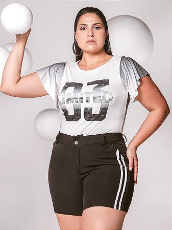 Short Feminino Twill Plus Size - Território Nacional