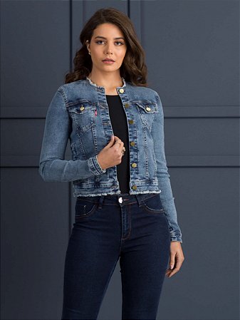 Jaqueta Jeans Feminina Trek - Divero