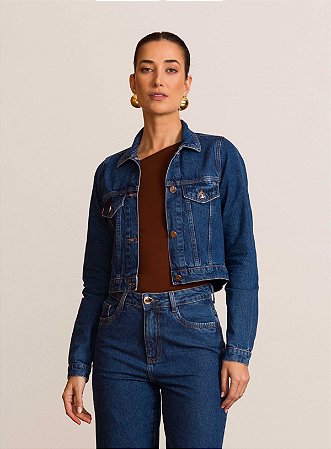 Jaqueta Feminina Jeans Donna Cropped - Divero Jeans