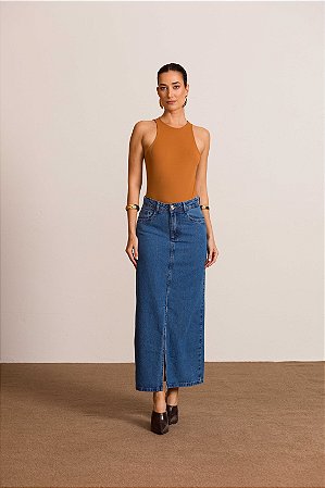 Saia Longa Feminina Jeans Donna - Divero Jeans